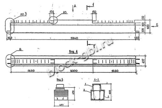 Ригель 1Р 6.2.53-2 Ригель 1Р 6.2.53-2