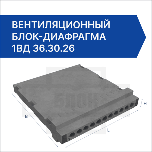 Вентиляционный блок-диафрагма 1ВД 36.30.26
