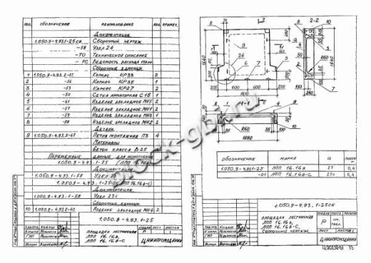 Лестничная площадка ЛПП 16.16в-с Лестничная площадка ЛПП 16.16в-с