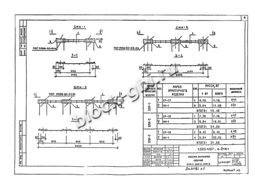 Диафрагма жесткости 1ДП 30.36