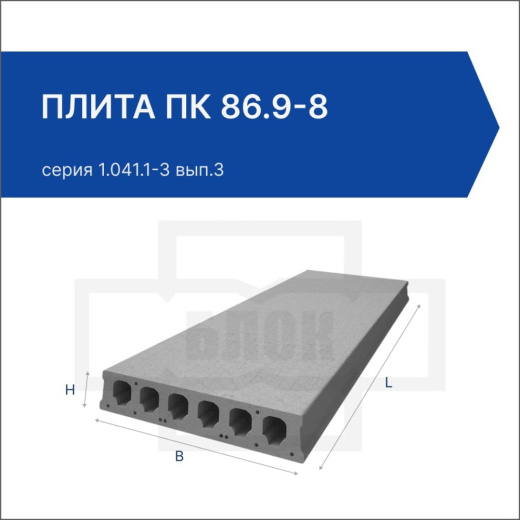 Плита ПК 86.9-8